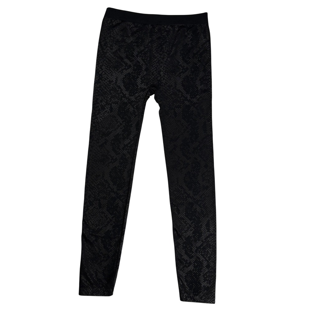Olive + Oak Black Snake Print Leggings XL Pull On Stretch Skinny Pants - Picture 3 of 13